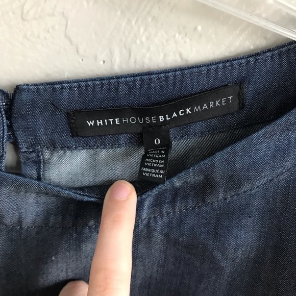 Blue chambray denim colored bell sleeve top - Picture 5 of 7